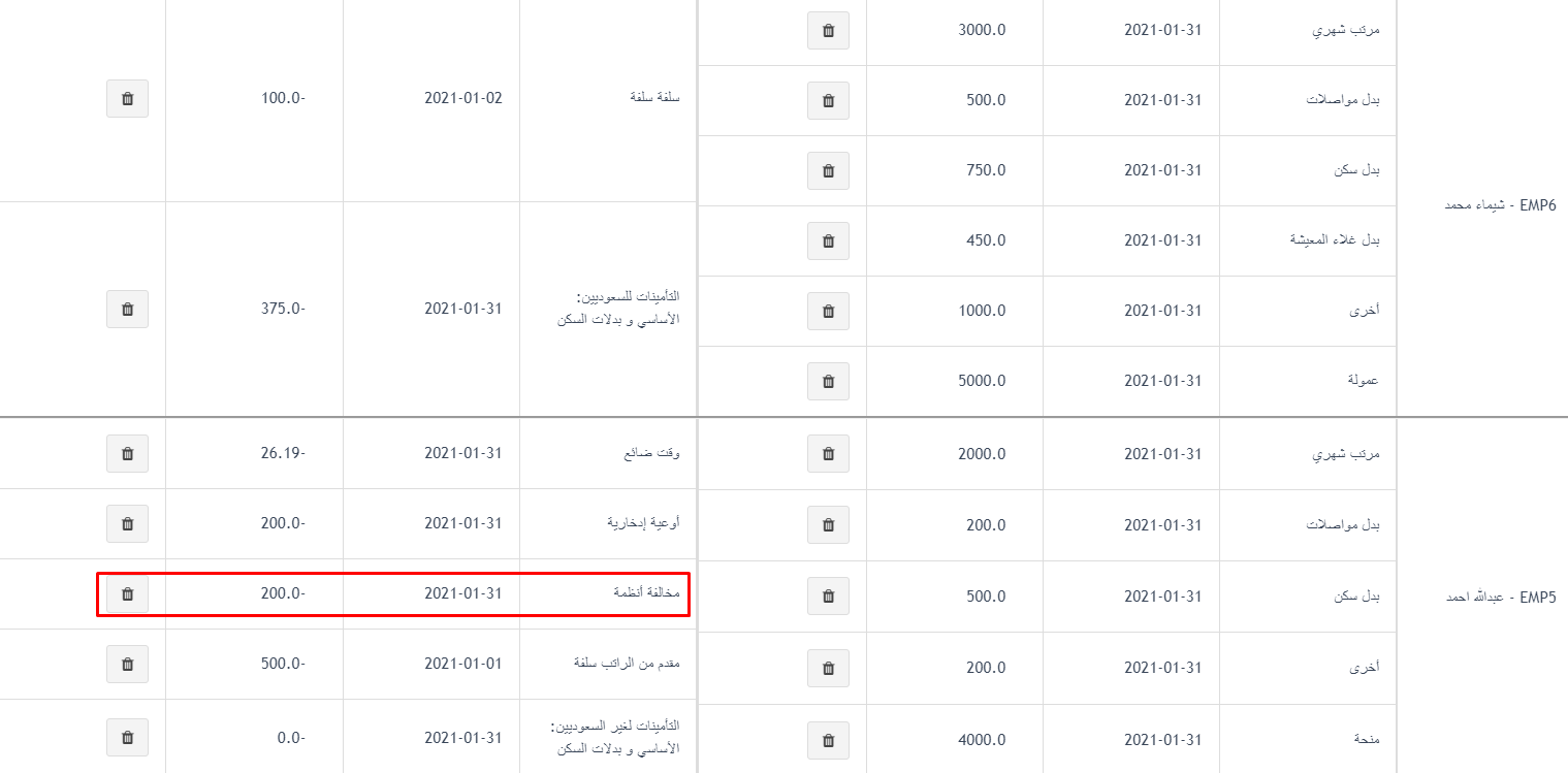 14 6 خصومات الموظفين - قيود