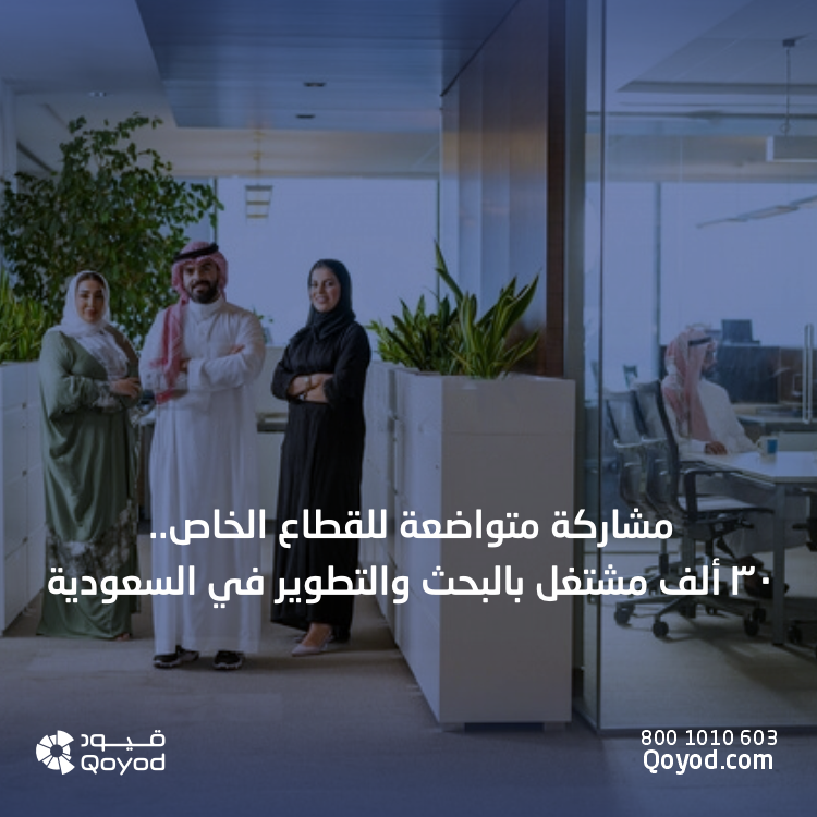 30 ألف مشتغل بالبحث والتطوير في السعودية