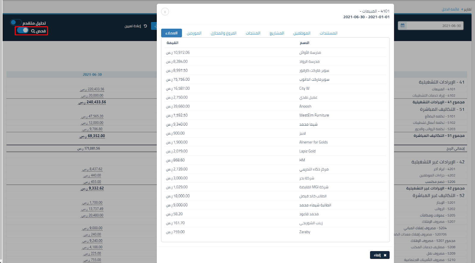 قائمة الدخل 
