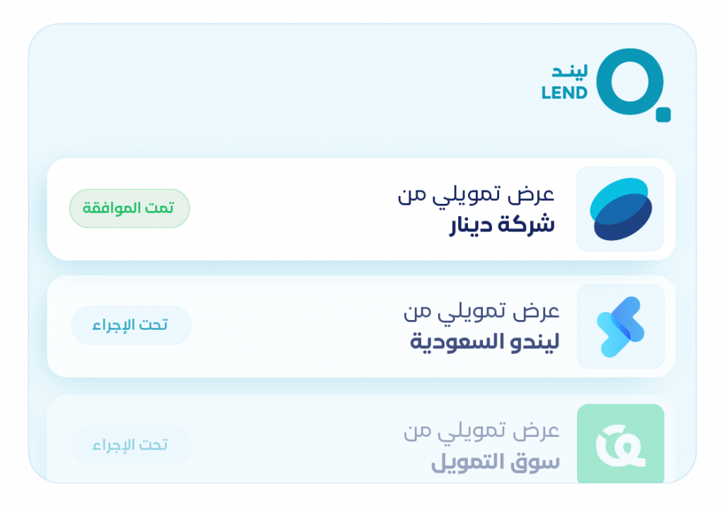 Homepage QLend قطاع التقنية - قيود