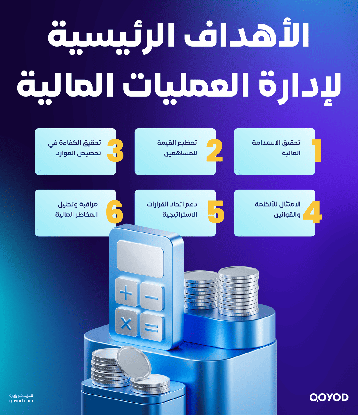 الأهداف الرئيسية لإدارة العمليات المالية