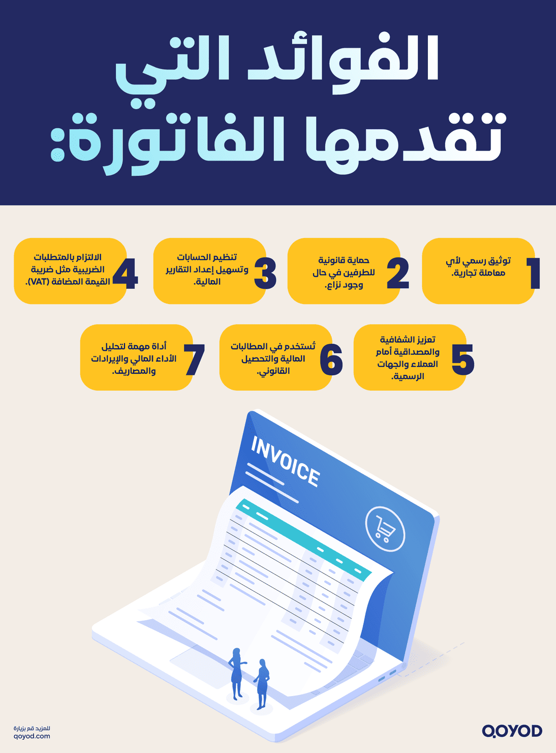 الفوائد التي تقدمها الفاتورة