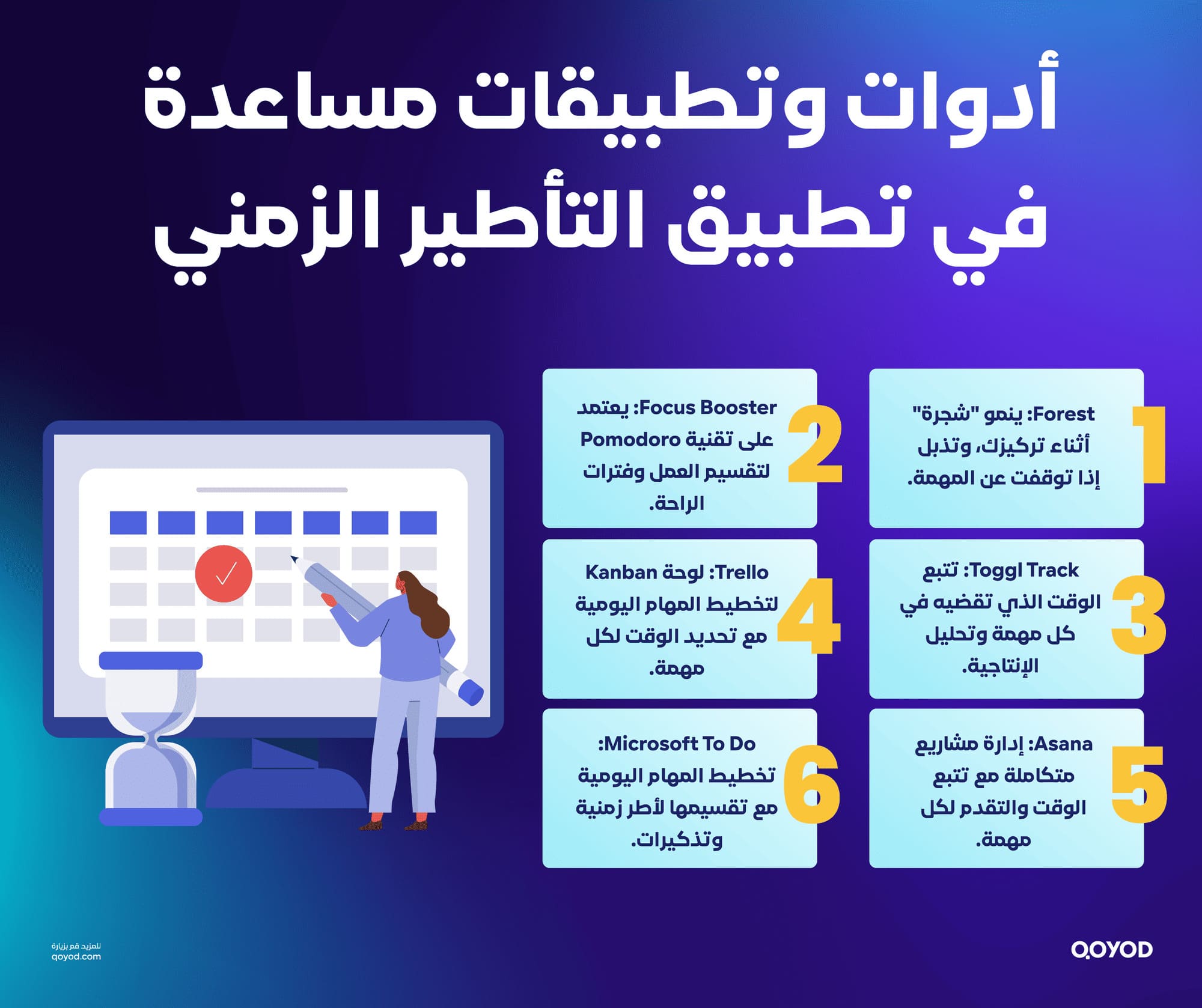 أدوات وتطبيقات مساعدة في تطبيق التأطير الزمني