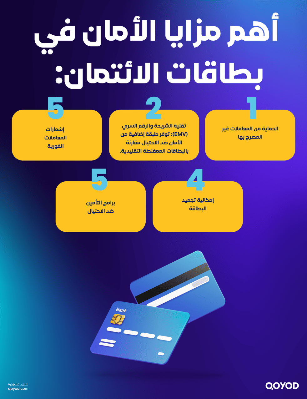 أهم مزايا الأمان في بطاقات الائتمان