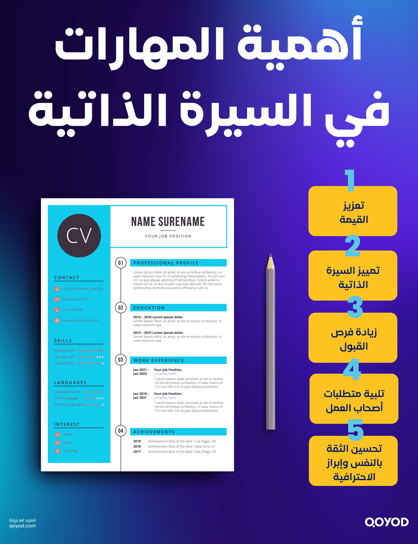 أهمية المهارات في السيرة الذاتية