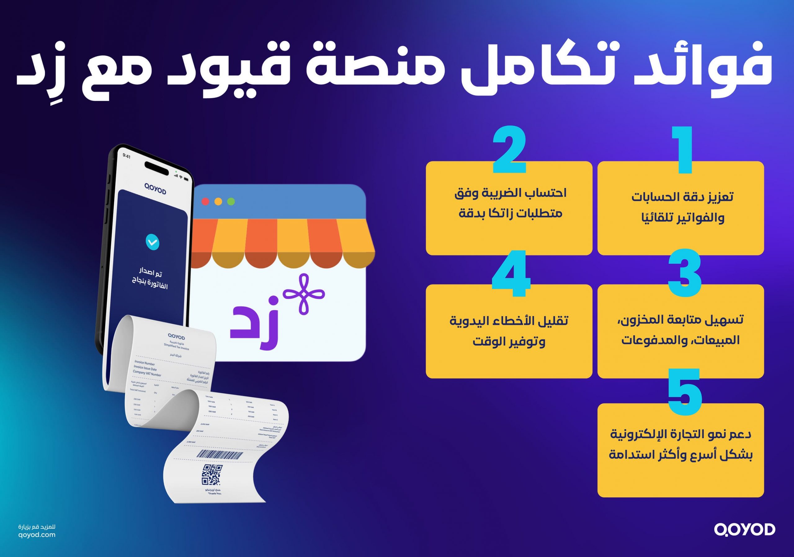 فوائد تكامل منصة قيود مع زد