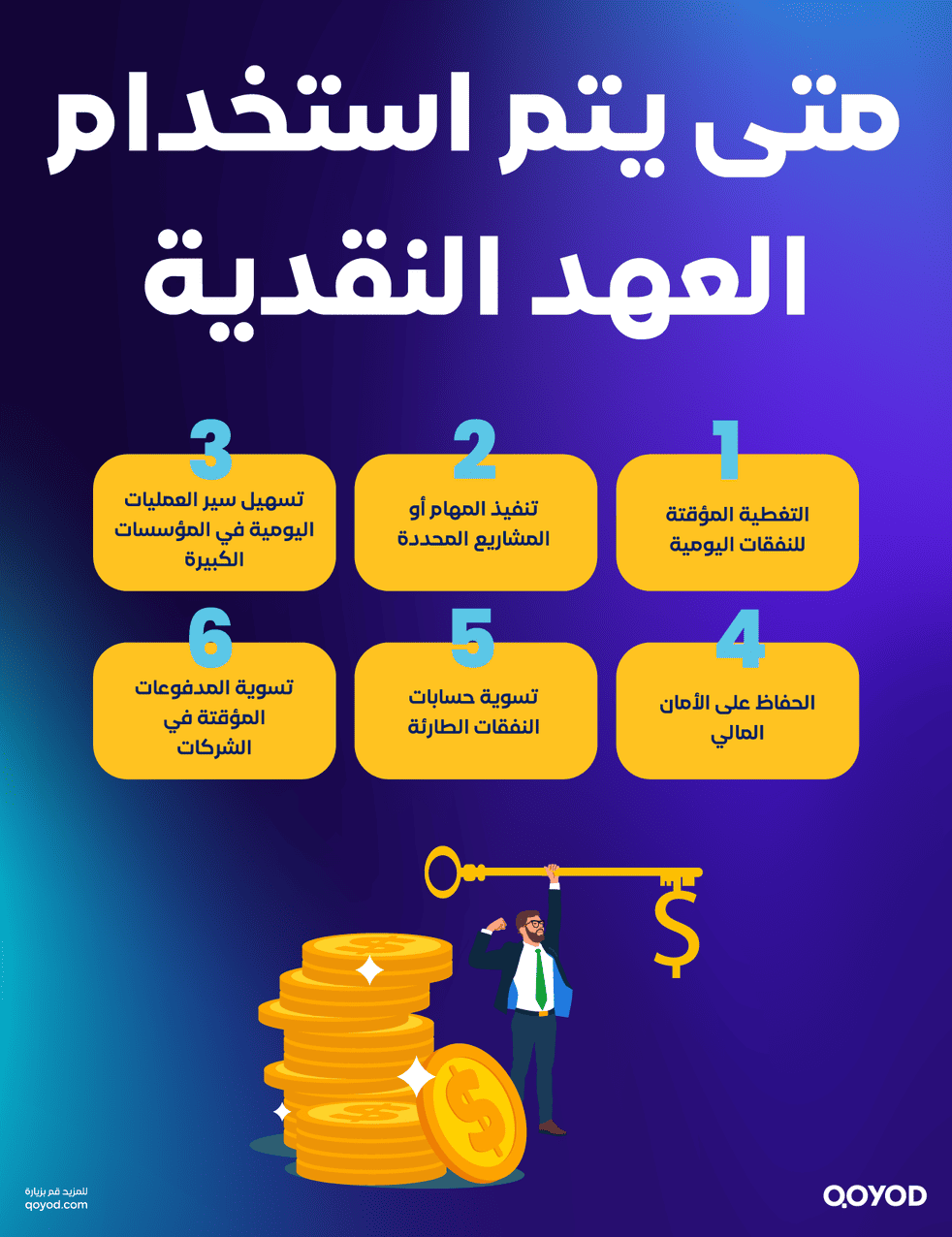 متى يتم استخدام العهد النقدية