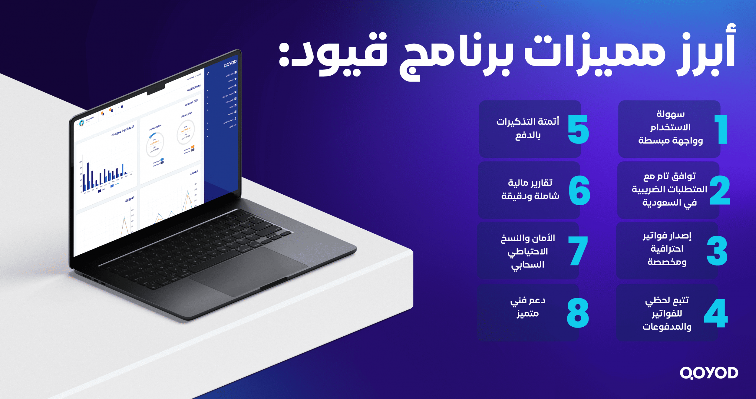 مميزات برنامج قيود scaled خدمات الفواتير الإلكترونية: كيف تصدر فواتيرك بسهولة باستخدام قيود - قيود مميزات برنامج قيود